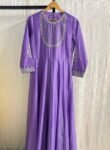 Hand embroidered Anarkali with dupatta