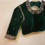 pure velvet hand embroidery blouse