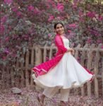 Hand embroidered Anarkali dress