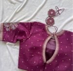 pure silk hand embroidery blouse
