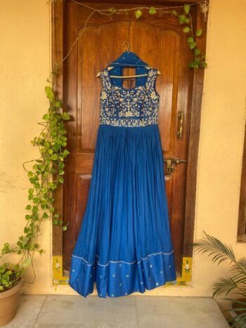 Blue Anarkali suit usa