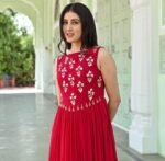 Hand embroidered Anarkali dress