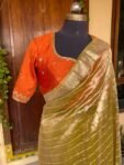 Saree with stitched blouse