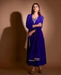 Hand embroidered Anarkali with dupatta