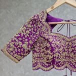 pure silk hand embroidery bridal blouse