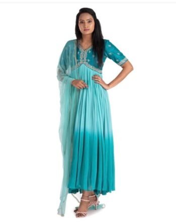 Hand embroidered Anarkali dress