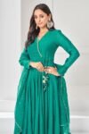 Hand embroidered Anarkali with pants