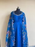 Anarkali with floral dupatta
