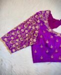 pure silk hand embroidery blouse