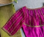 pure silk hand embroidery blouse
