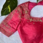 pure silk hand embroidery blouse