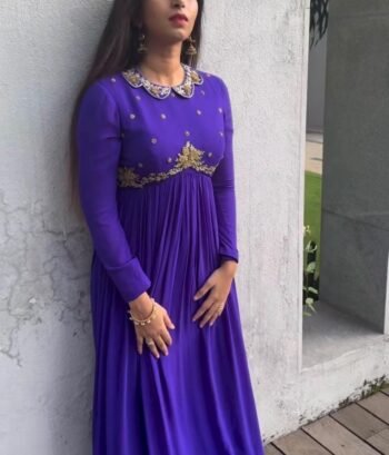 Hand embroidered Anarkali dress
