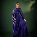 Blue Anarkali suit usa