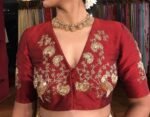 pure silk hand embroidery blouse