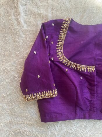 pure silk hand embroidery blouse
