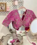 pure silk hand embroidery bridal blouse