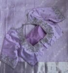 Lavender hand embroidery blouse