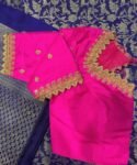 pure silk red hand embroidery blouse