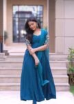 Hand embroidered Anarkali with dupatta
