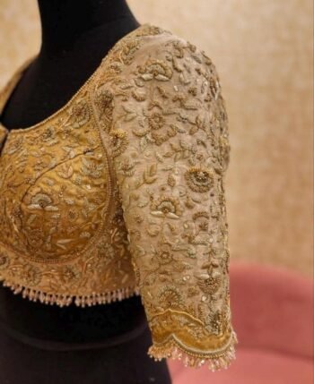 pure silk hand embroidery wedding blouse
