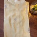 Hand Embroidered Cream Silk Kurta Set: Indian Groom