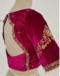 pure velvet hand embroidery blouse
