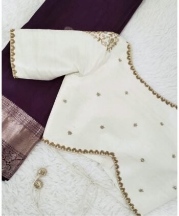 pure silk hand embroidery blouse
