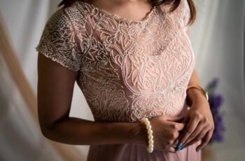Hand Embroidered Anarkali Suit: Pink Indian Dress with