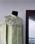 Hand Embroidered Silk Kurta Set: Indian Wedding Sherwani,