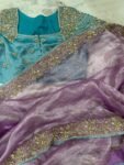 Tissue Silk Saree:Hand Embroidered Blouse, Indian Wedding Bridal