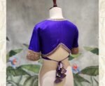 Hand Embroidered Purple Silk Blouse: Zardosi Maggam Work,purple