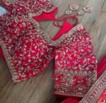 pure silk hand embroidery bridal blouse