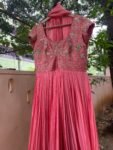 Peach Anarkali suit usa