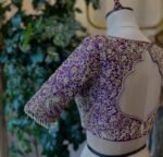 pure silk hand embroidery bridal blouse