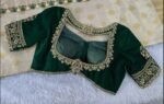 pure velvet hand embroidery blouse