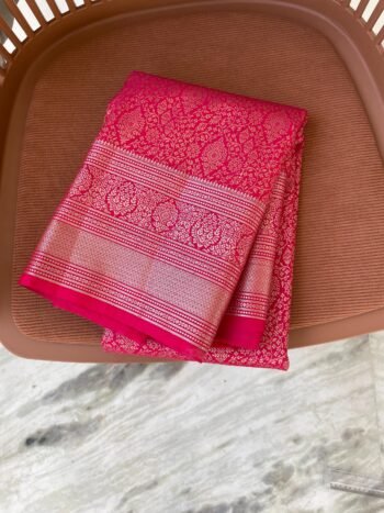 Traditional border silk saree with stitched blouse|traditional saree with readymade blouse
