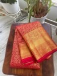 Pure handloom kanjeevaram silk saree with blouse |traditional saree with readymade blouse| sarees USA