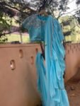 Ruffle saree with blouse
