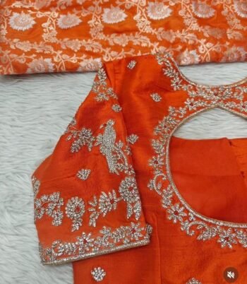 Hand Embroidered Zardosi Silk Blouse