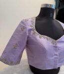Lavender hand embroidery blouse