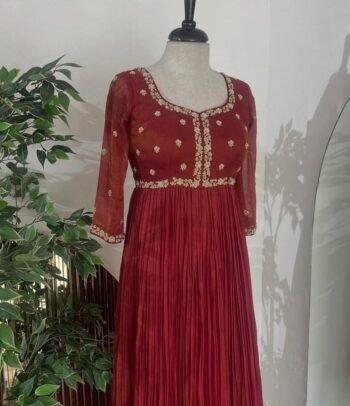 Red Anarkali suit usa