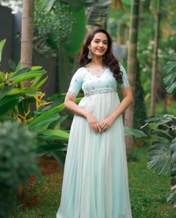 Blue Georgette Anarkali Suit