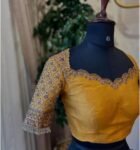 pure silk hand embroidery blouse