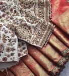 pure silk hand embroidery blouse