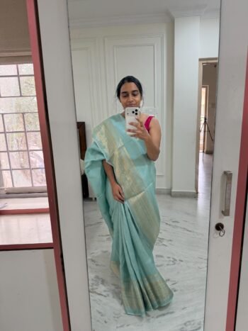 saree with stitched blouse