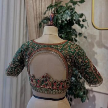 pure silk heavy hand embroidery blouse