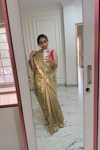 Saree with stitched blouse